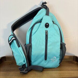 Waterfly Aqua Blue Urban Elite 2.0 Ultralight Nylon Crossbody Sling Backpack